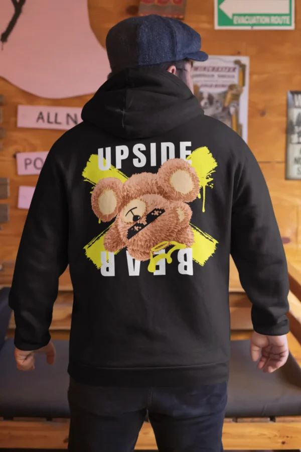 Streetwear Upside Bear Hoodie
