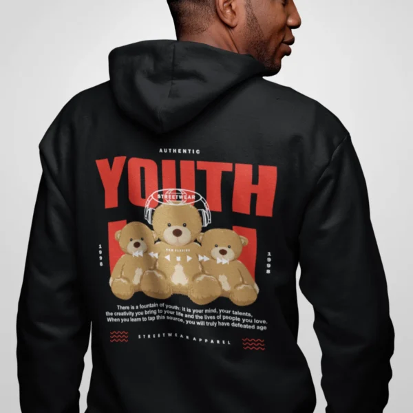 Streetwear Youth Bear Hoodie