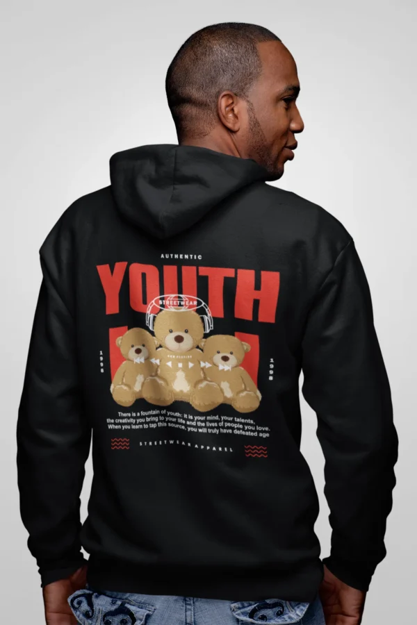 Streetwear Youth Bear Hoodie