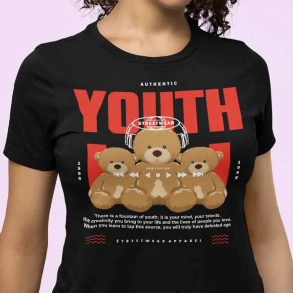 Streetwear Youth Bear T-Shirt