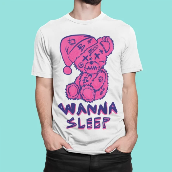 Streetwear Bear Wanna Sleep T-Shirt