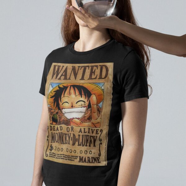 Anime One Piece Luffy Wanted T-Shirt