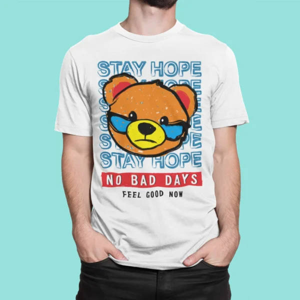 Streetwear Bear Stay Hope T-Shirt