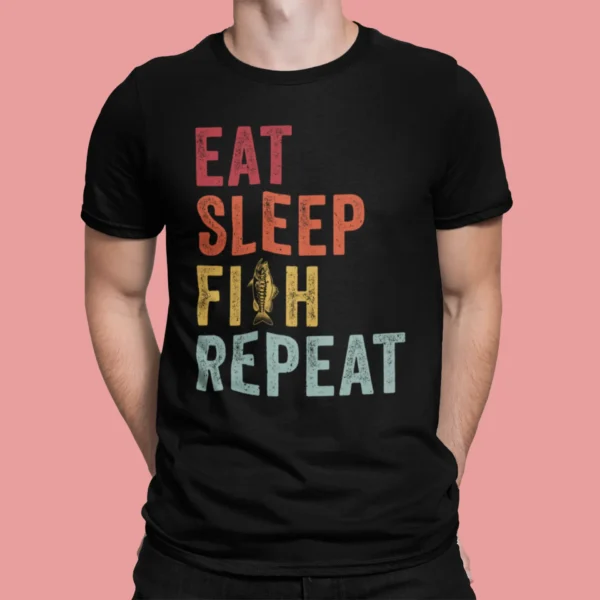 Eat Sleep Fish Repeat T-shirt