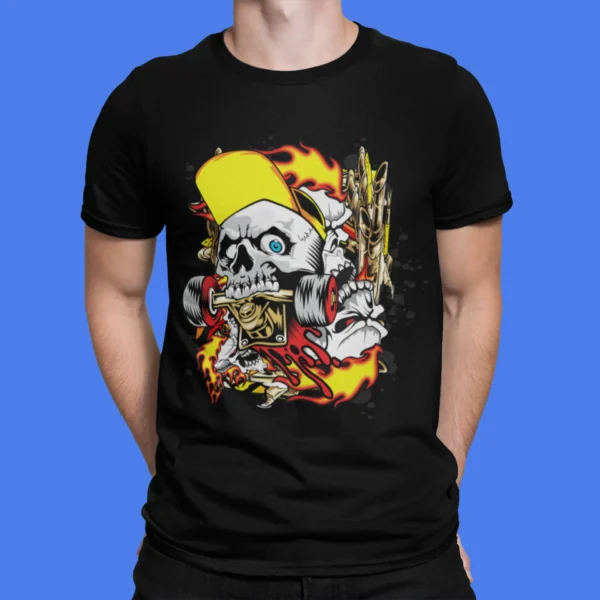 Graffiti Skate Skeleton T-Shirt