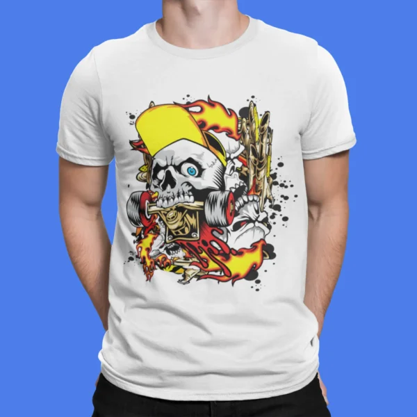 Graffiti Skate Skeleton T-Shirt