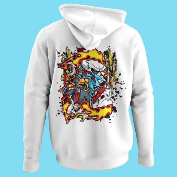 Graffiti Skull On Fire 2 Hoodie