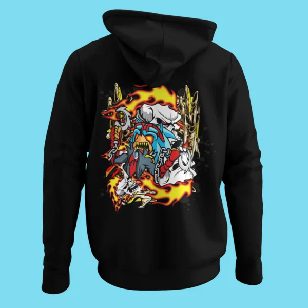 Graffiti Skull On Fire 2 Hoodie