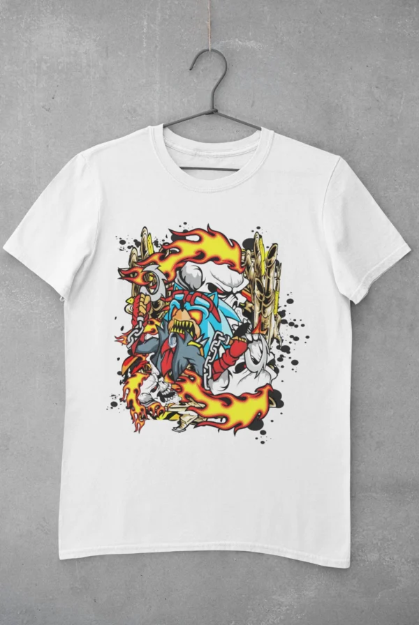 Graffiti Skull On Fire 2 T-Shirt2 Graffiti Skull On Fire 2 T-Shirt