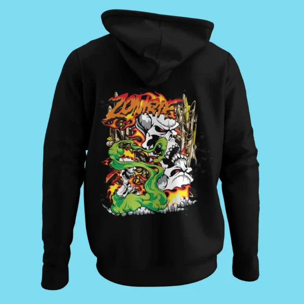 Graffiti Skull On Fire 3 Hoodie