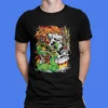 Graffiti Skull On Fire 3 T-Shirt2 Graffiti Skull On Fire 3 T-Shirt
