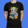 Graffiti Skull On Fire 4 T-Shirt2 Graffiti Skull On Fire 4 T-Shirt