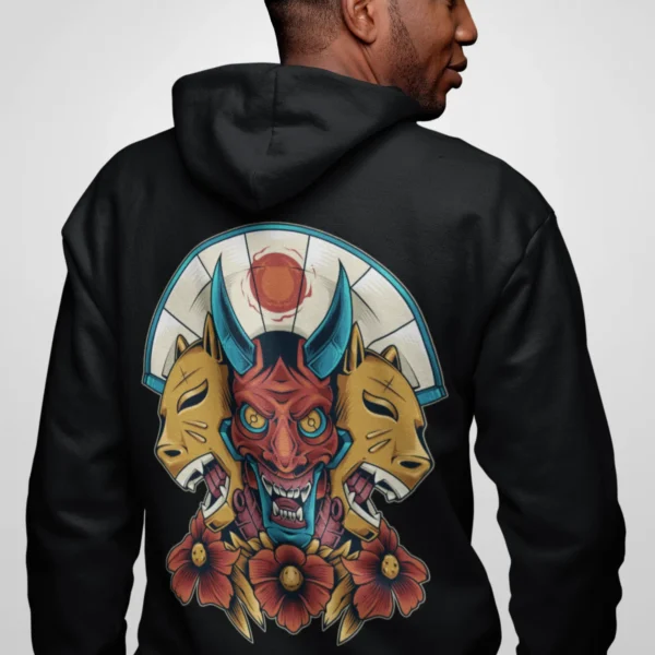 Streetwear Balinese Mask 3 Urban Hoodie