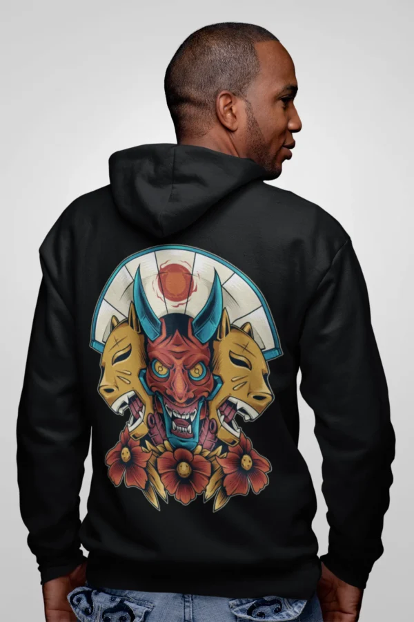 Streetwear Balinese Mask 3 Urban Hoodie
