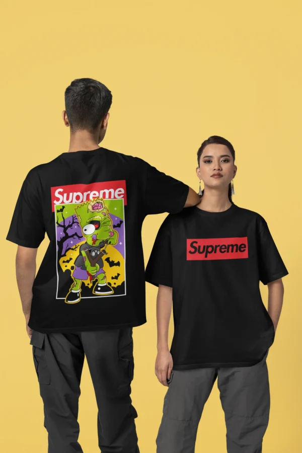 Streetwear Bart Simpson 5 Supreme T-shirt