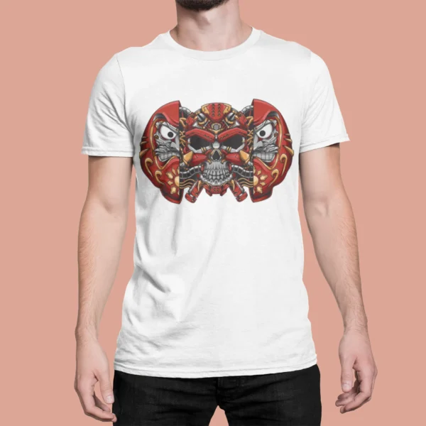 Streetwear Daruma Skull Urban T-shirt