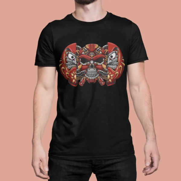 Streetwear Daruma Skull Urban T-shirt