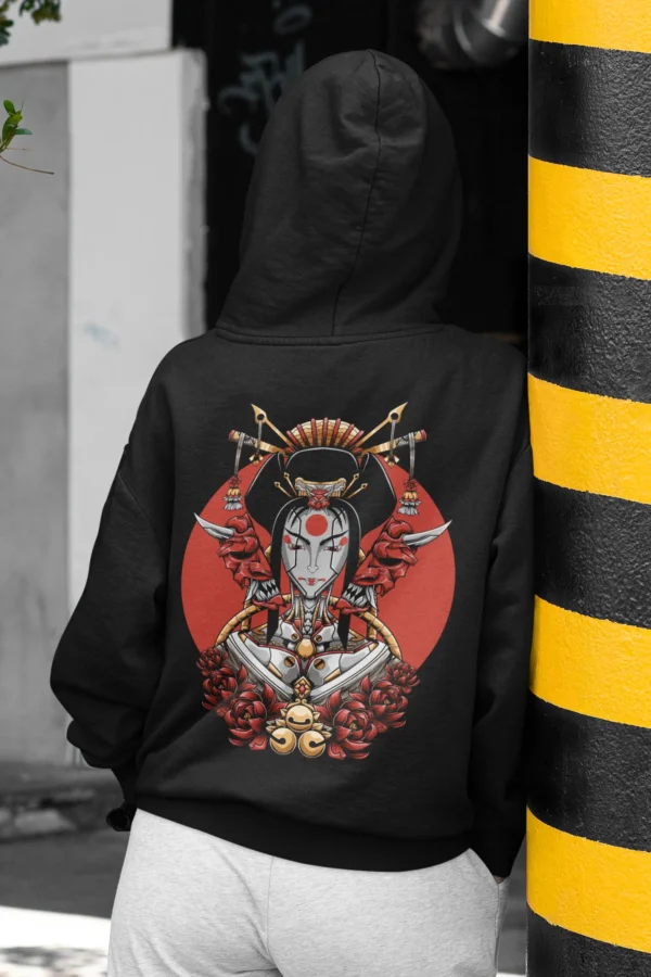 Streetwear Geisha 3 Urban Hoodie