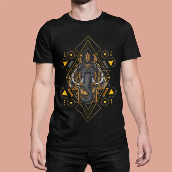 Streetwear Mammoth Geometry Urban T-shirt