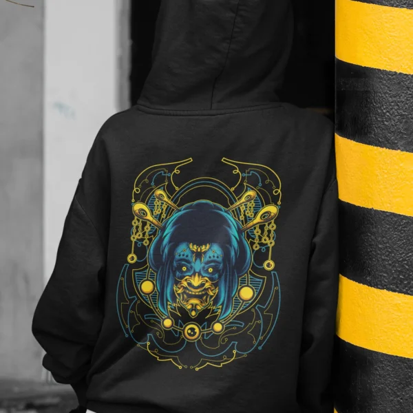 Streetwear Oiran Geometry Urban Hoodie