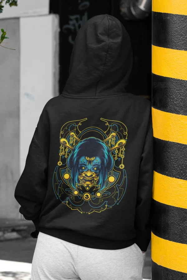 Streetwear Oiran Geometry Urban Hoodie
