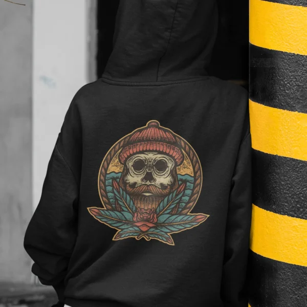 Streetwear Skull Beard Urban Hoodie