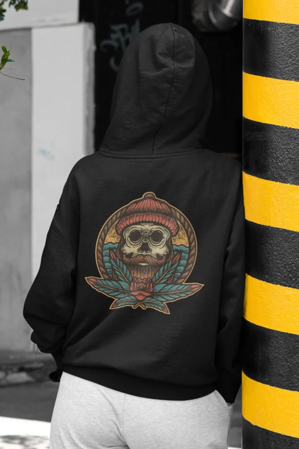 Streetwear Skull Beard Urban Hoodie