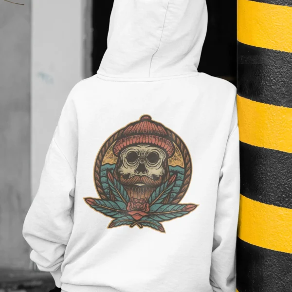 Streetwear Skull Beard Urban Hoodie
