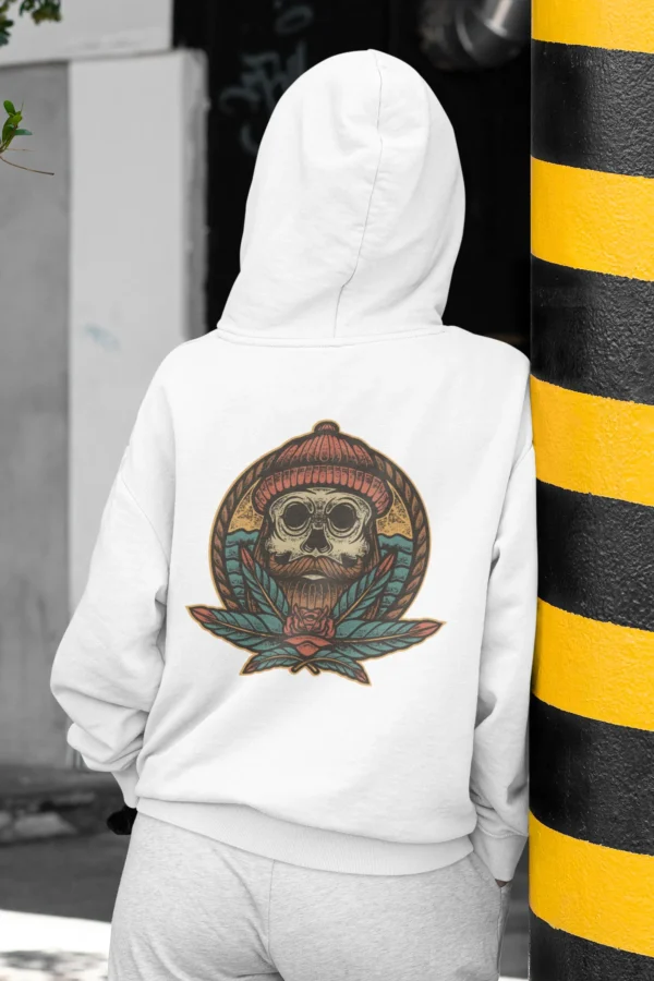 Streetwear Skull Beard Urban Hoodie