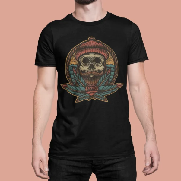 Streetwear Skull Beard Urban T-shirt