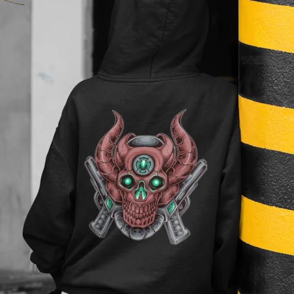 Streetwear Skull Gunner Urban Hoodie