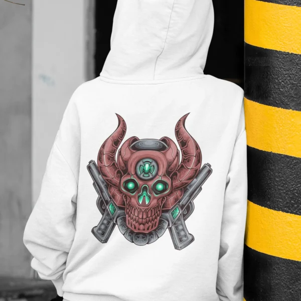 Streetwear Skull Gunner Urban Hoodie