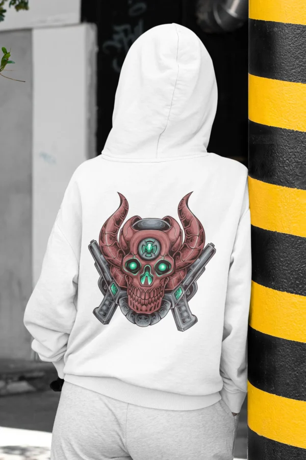Streetwear Skull Gunner Urban Hoodie