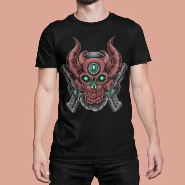 Streetwear Skull Gunner Urban T-shirt