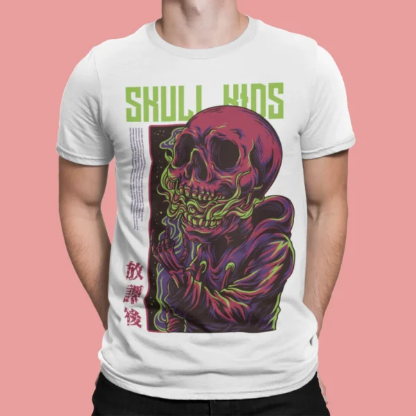 Streetwear Skull Kids T-shirt white