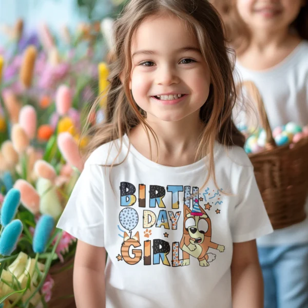 Bluey Cartoon Birthday Girl Urban T-shirt