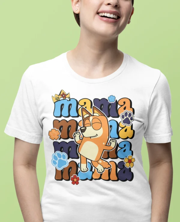 Bluey Mama Cartoon Urban T-shirt