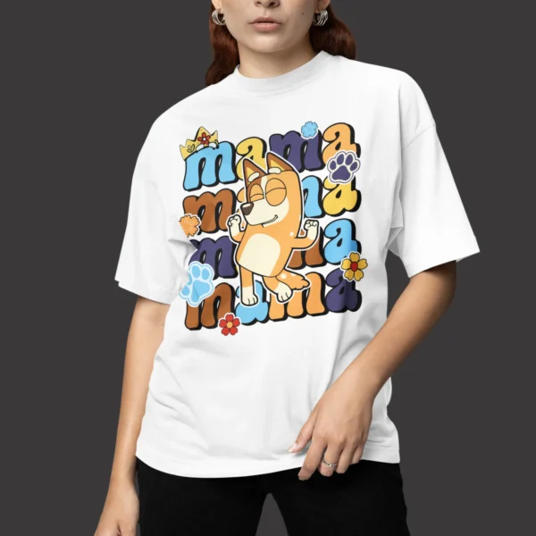 Bluey Mama Cartoon Urban T-shirt