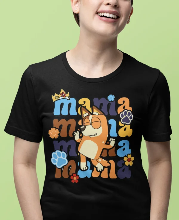 Bluey Mama Cartoon Urban T-shirt