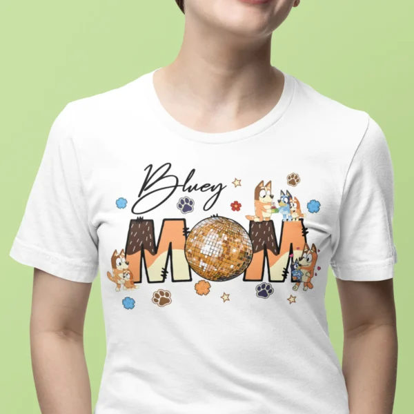 Bluey Mom Cartoon Urban T-shirt