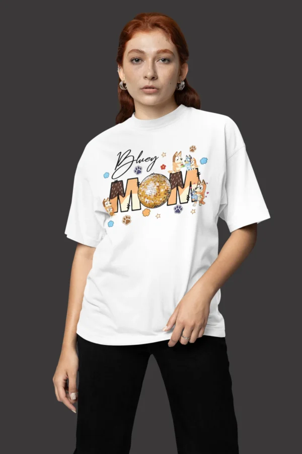 Bluey Mom Cartoon Urban T-shirt