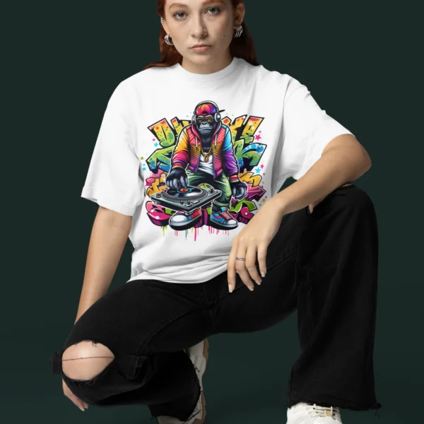 Graffiti Dj Monkey T-Shirt