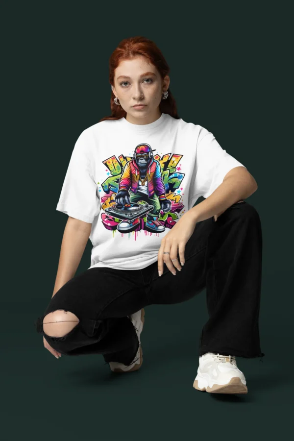 Graffiti Dj Monkey T-Shirt