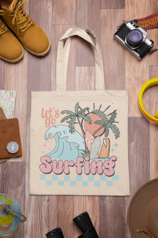 Summer Lets Go Surfing Tote Bag Summer Lets Go Surfing Tote Bag