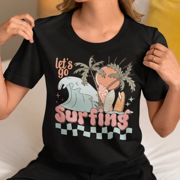 Summer Lets Go Surfing Woman T-shirt