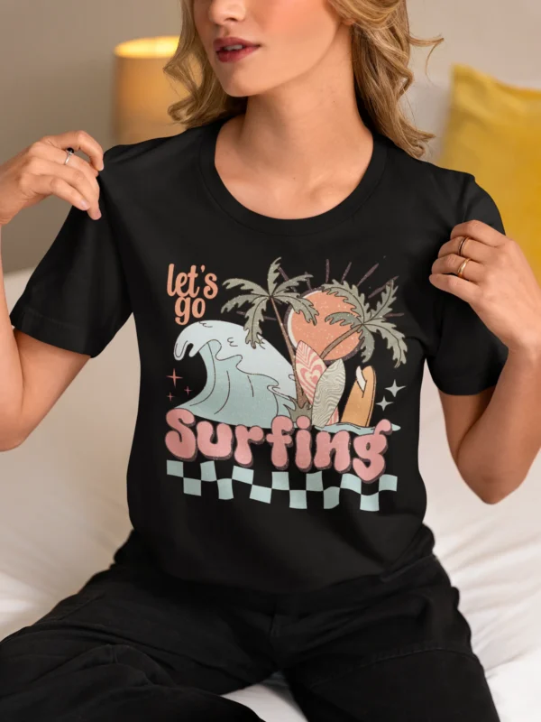 Summer Lets Go Surfing Woman T-shirt