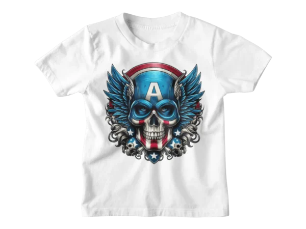 Superheroes Captain America Skull T-shirt