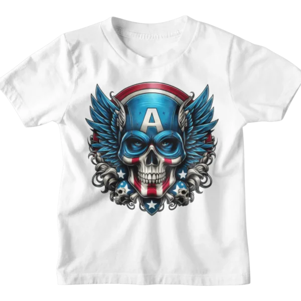Superheroes Captain America Skull T-shirt