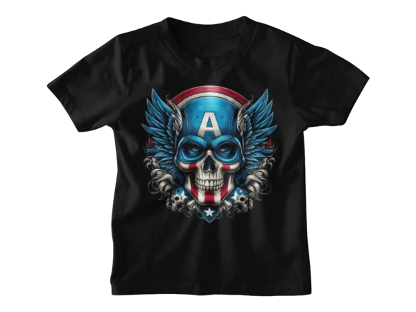 Superheroes Captain America Skull T-shirt
