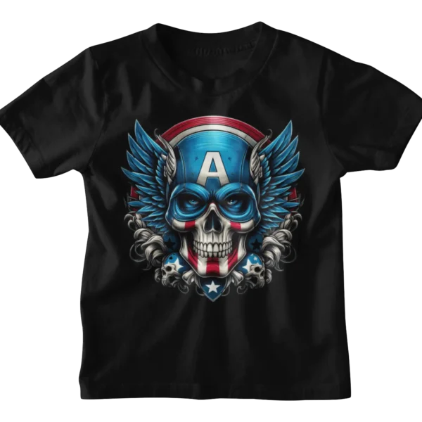 Superheroes Captain America Skull T-shirt